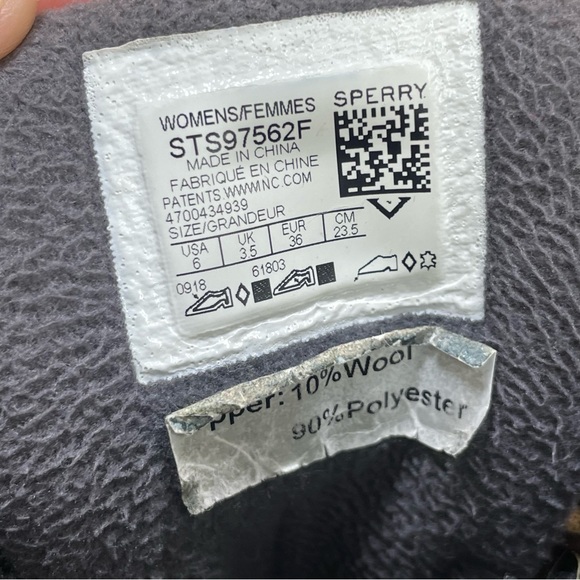 Sperry Womens 6 Boots Saltwater Wool Ankle Winter Booties Gray - Picture 7 of 8